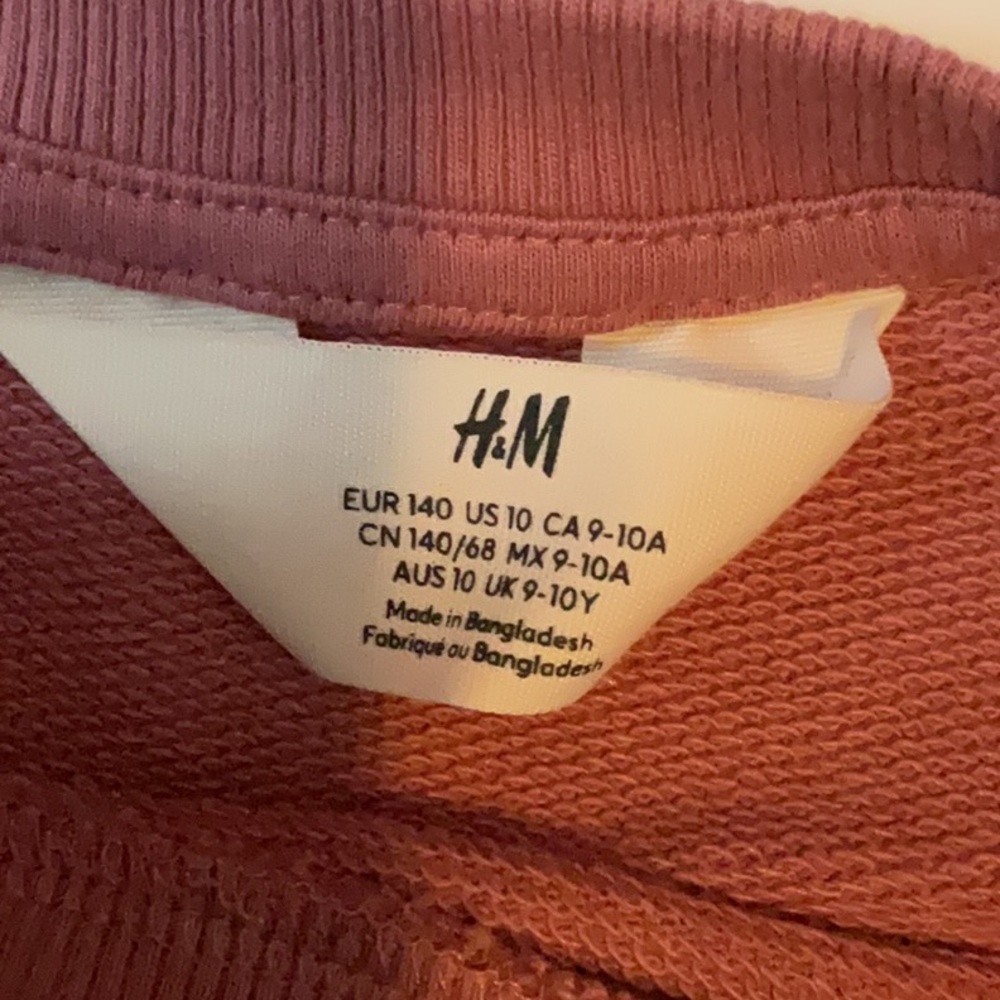 H&M Kids Pink Ruffle Terry Sweatshirt - Picture 2 of 7